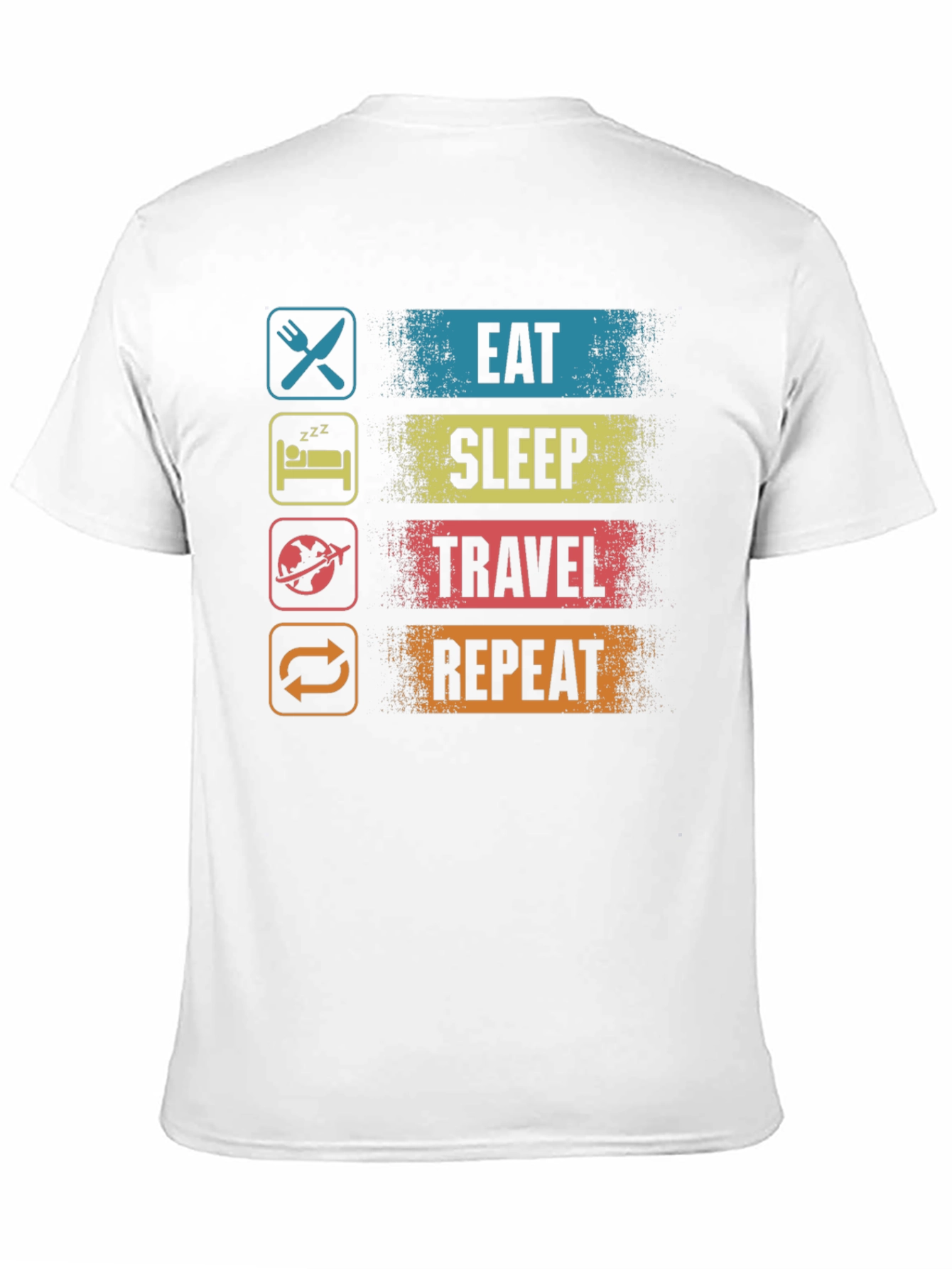 Eat Sleep Travel Repeat Graphic T-Shirt