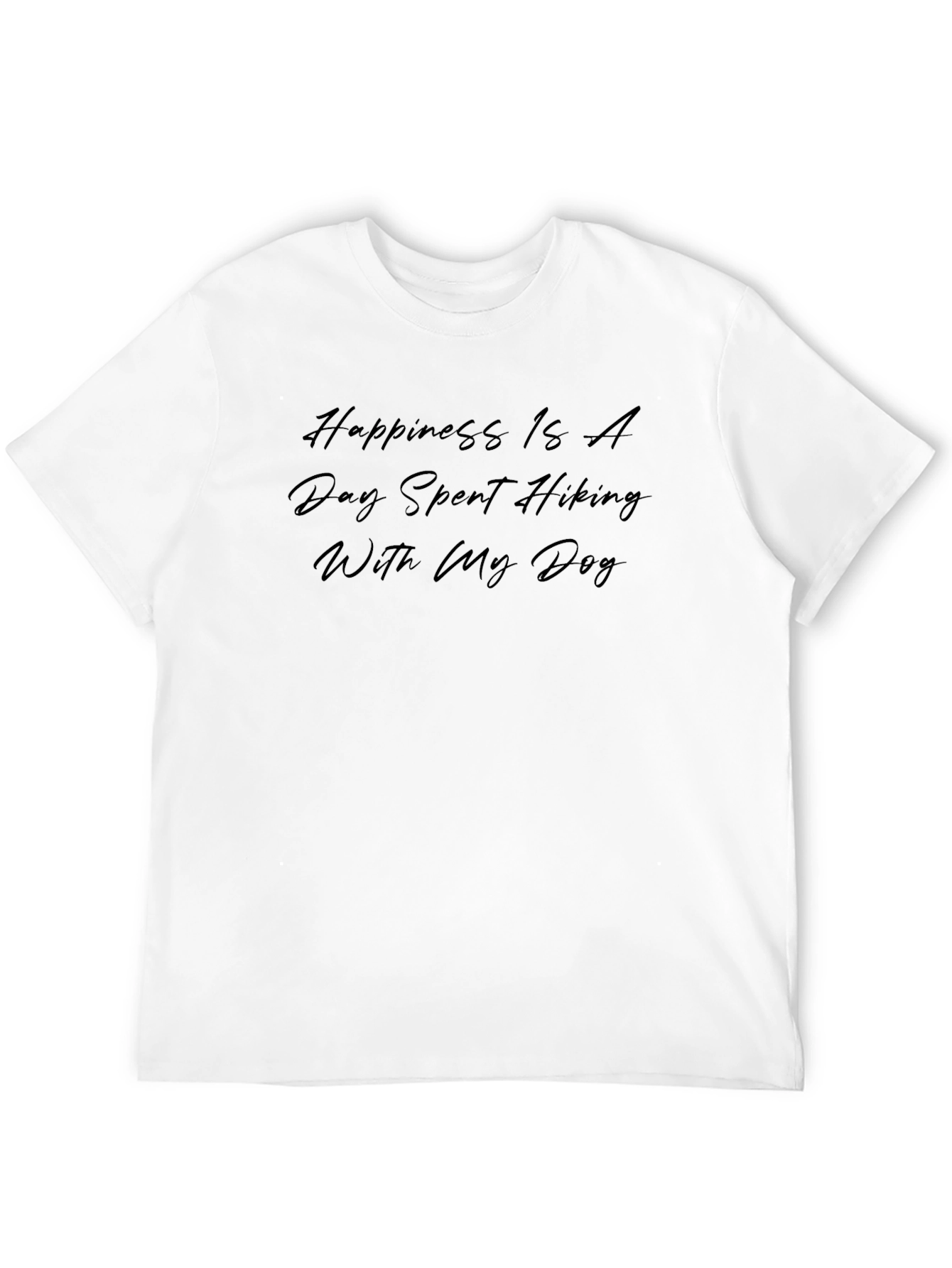 Hiking With My Dog Black T-Shirt