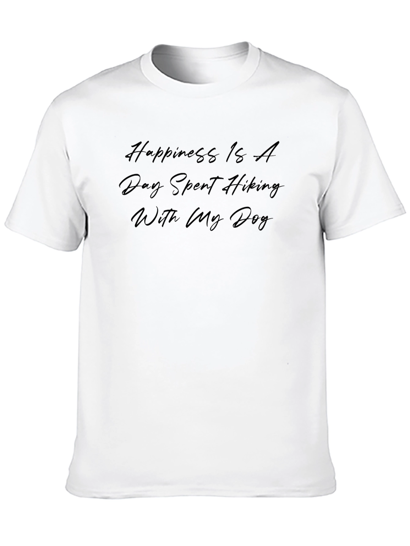 Hiking With My Dog Black T-Shirt
