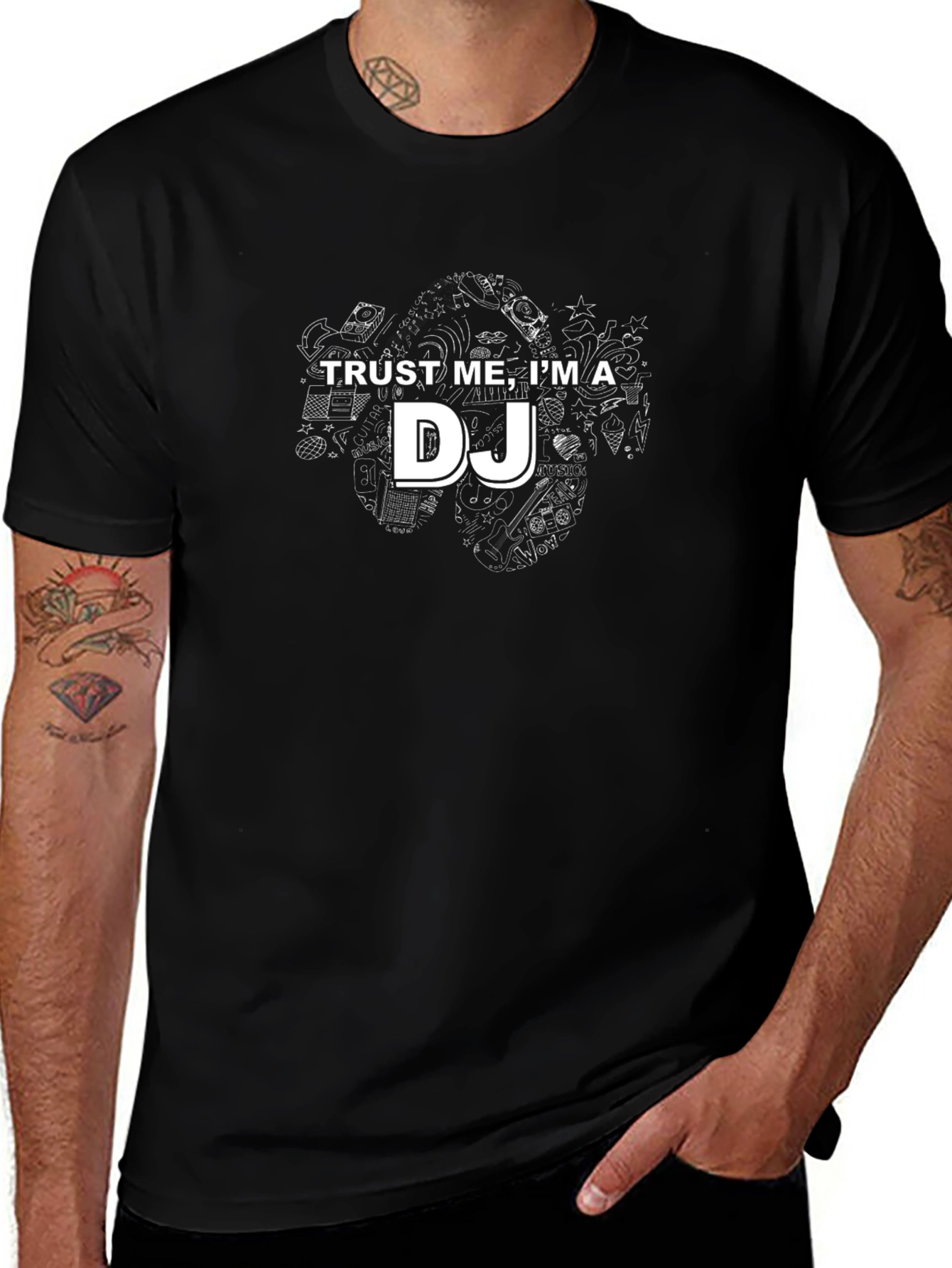 Trust Me Im A DJ Graphic T-Shirt - Black