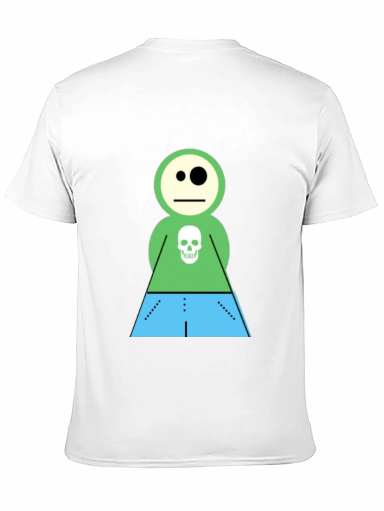 Cartoon Skeleton Character Black T-Shirt