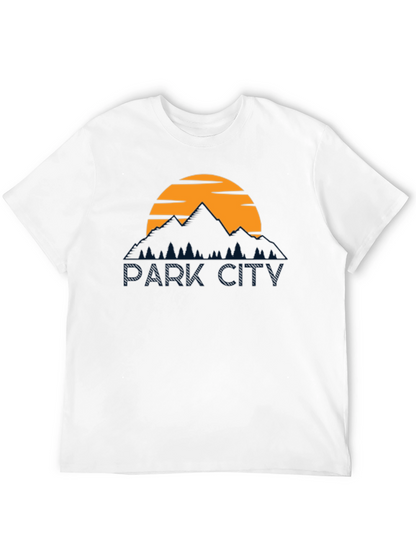 Park City Graphic Tee - Mountain Sunset Design