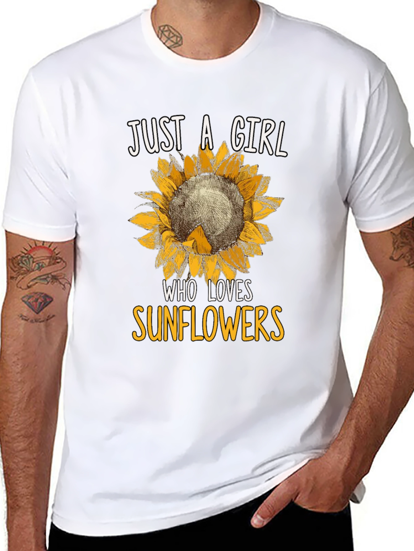 Just A Girl Who Loves Sunflowers T-Shirt