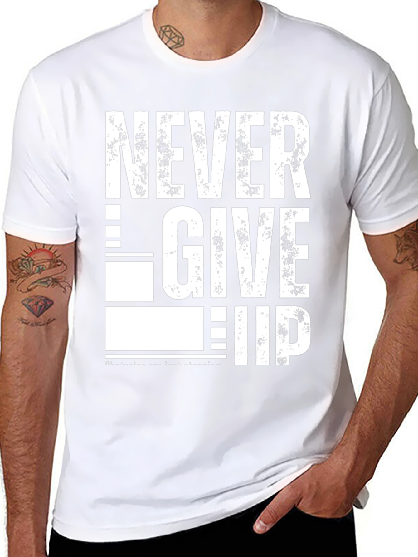 Never Give Up Graphic T-Shirt