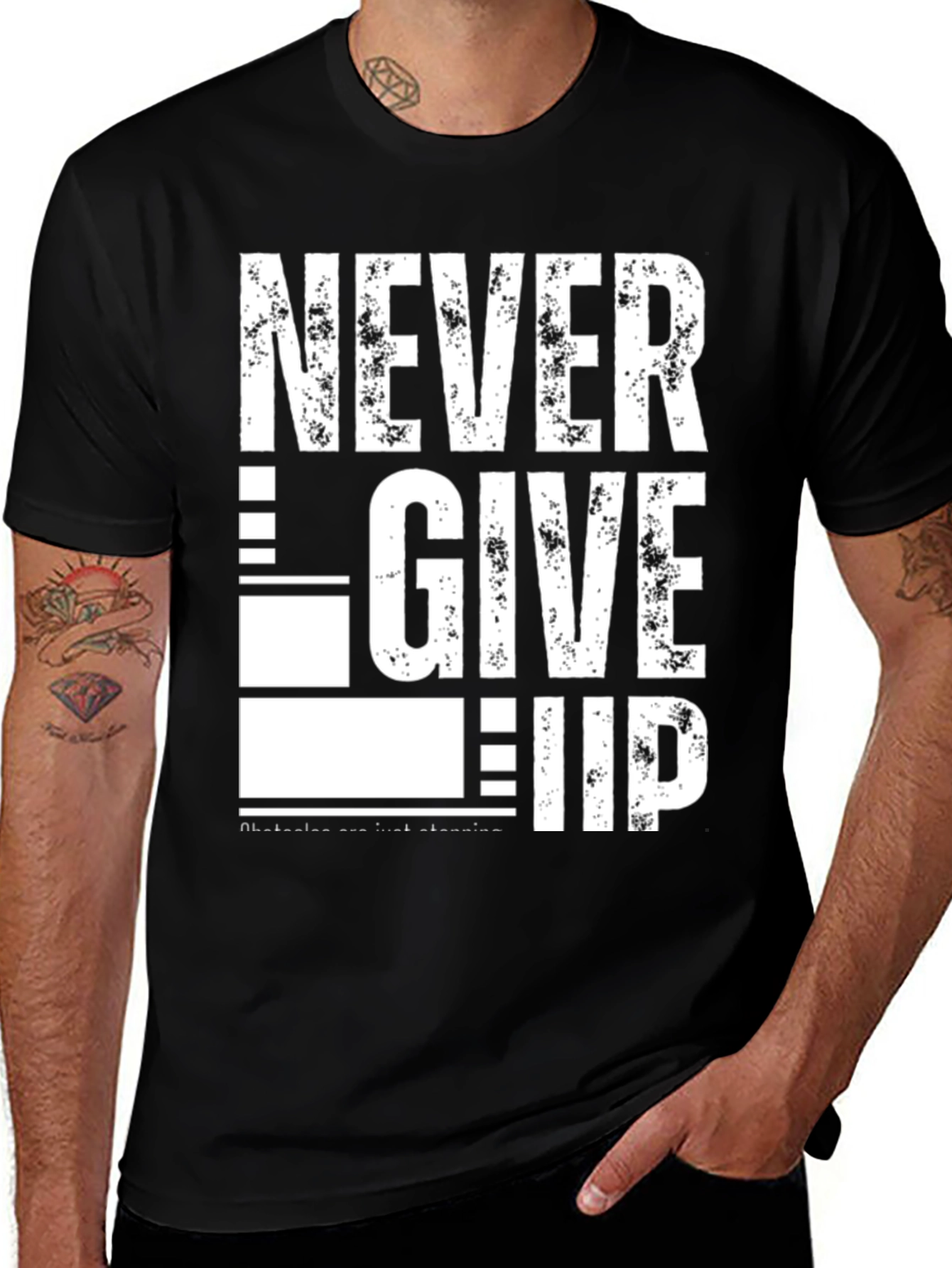 Never Give Up Graphic T-Shirt