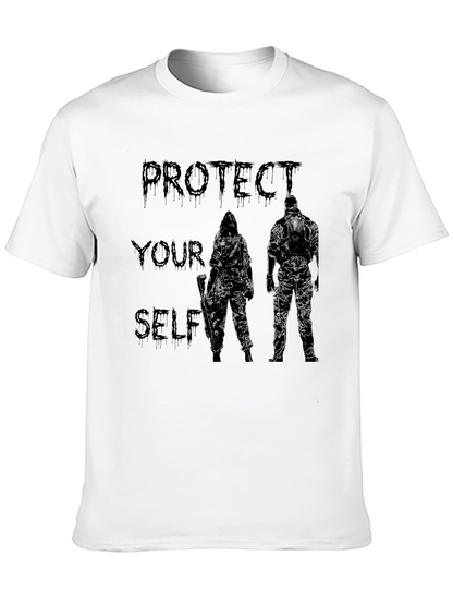 Protect Yourself Graphic Print T-Shirt