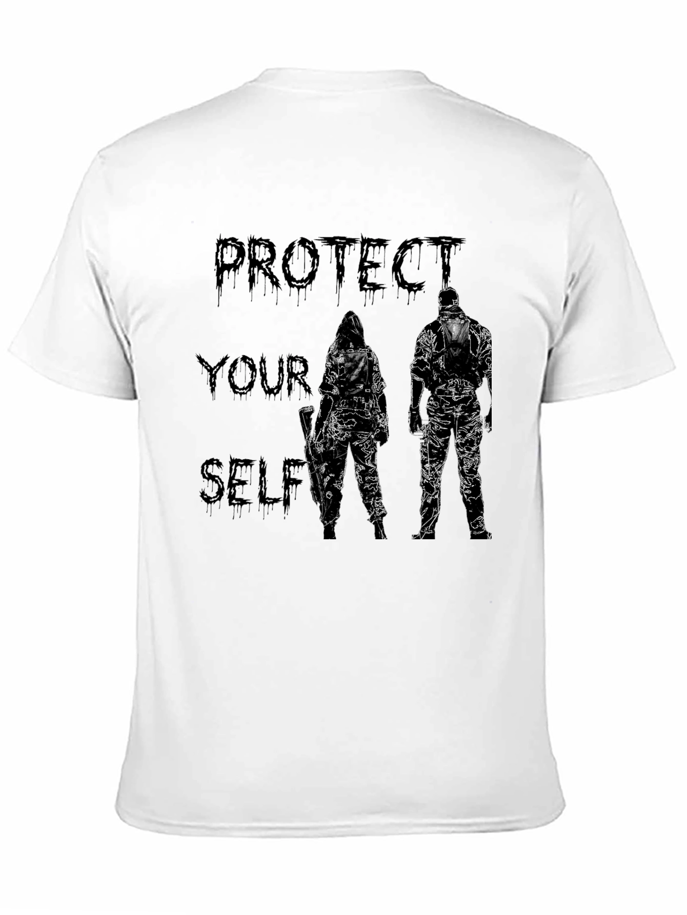 Protect Yourself Graphic Print T-Shirt