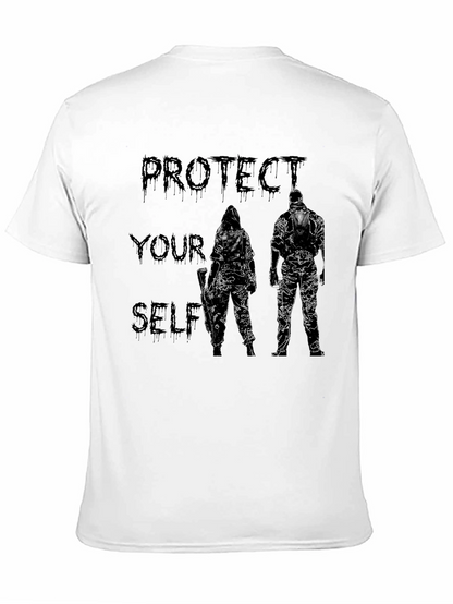 Protect Yourself Graphic Print T-Shirt