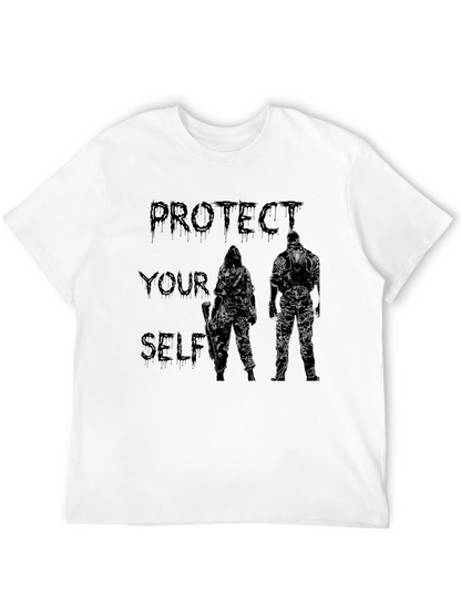 Protect Yourself Graphic Print T-Shirt