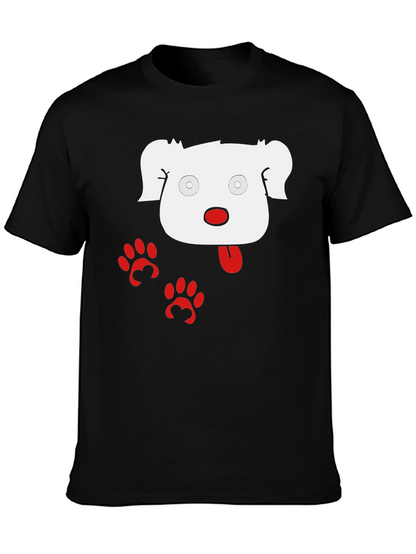 Funny Dog Graphic Black T-Shirt