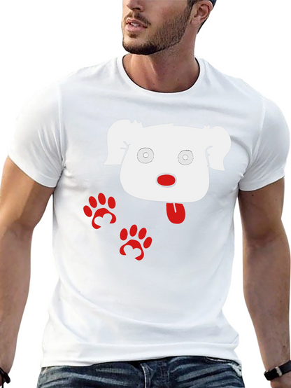 Funny Dog Graphic Black T-Shirt