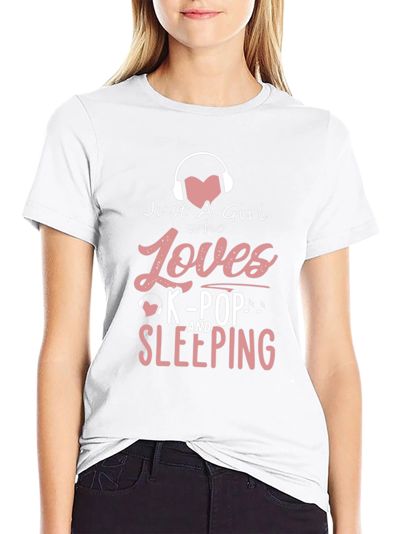 Just A Girl Who Loves K-Pop & Sleeping T-Shirt