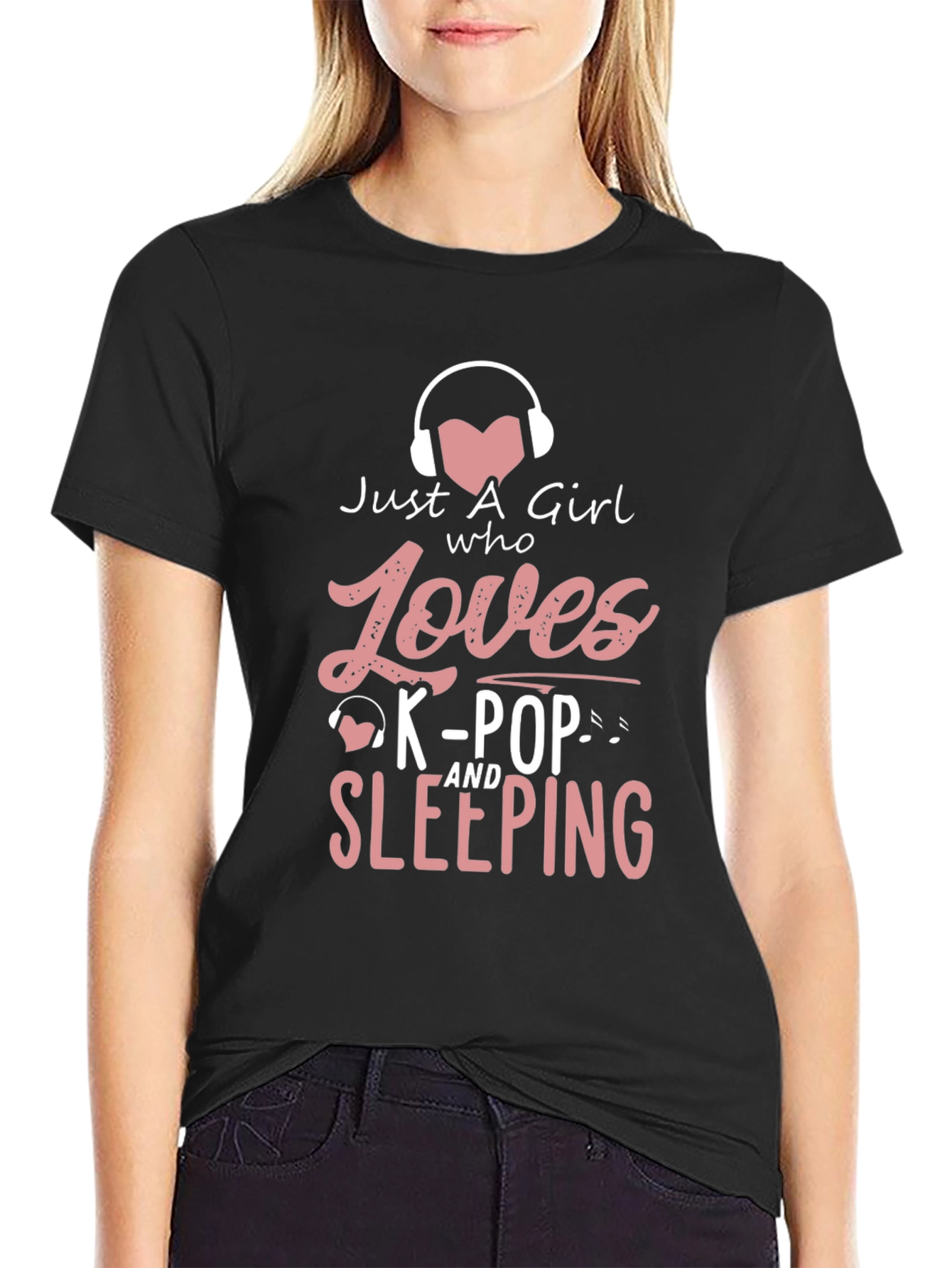 Just A Girl Who Loves K-Pop & Sleeping T-Shirt