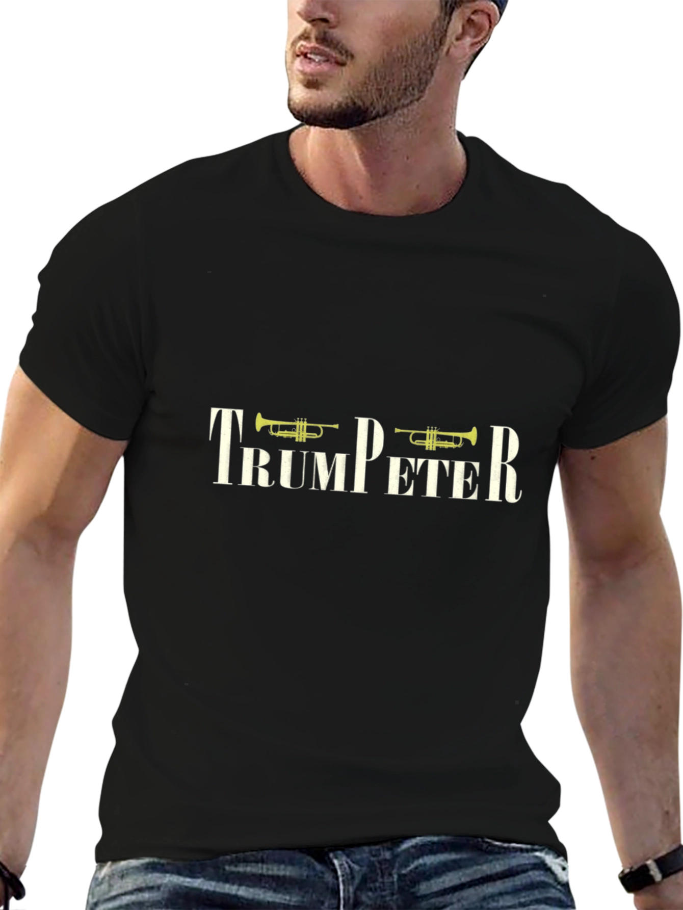 Trumpeter Black Graphic Tee