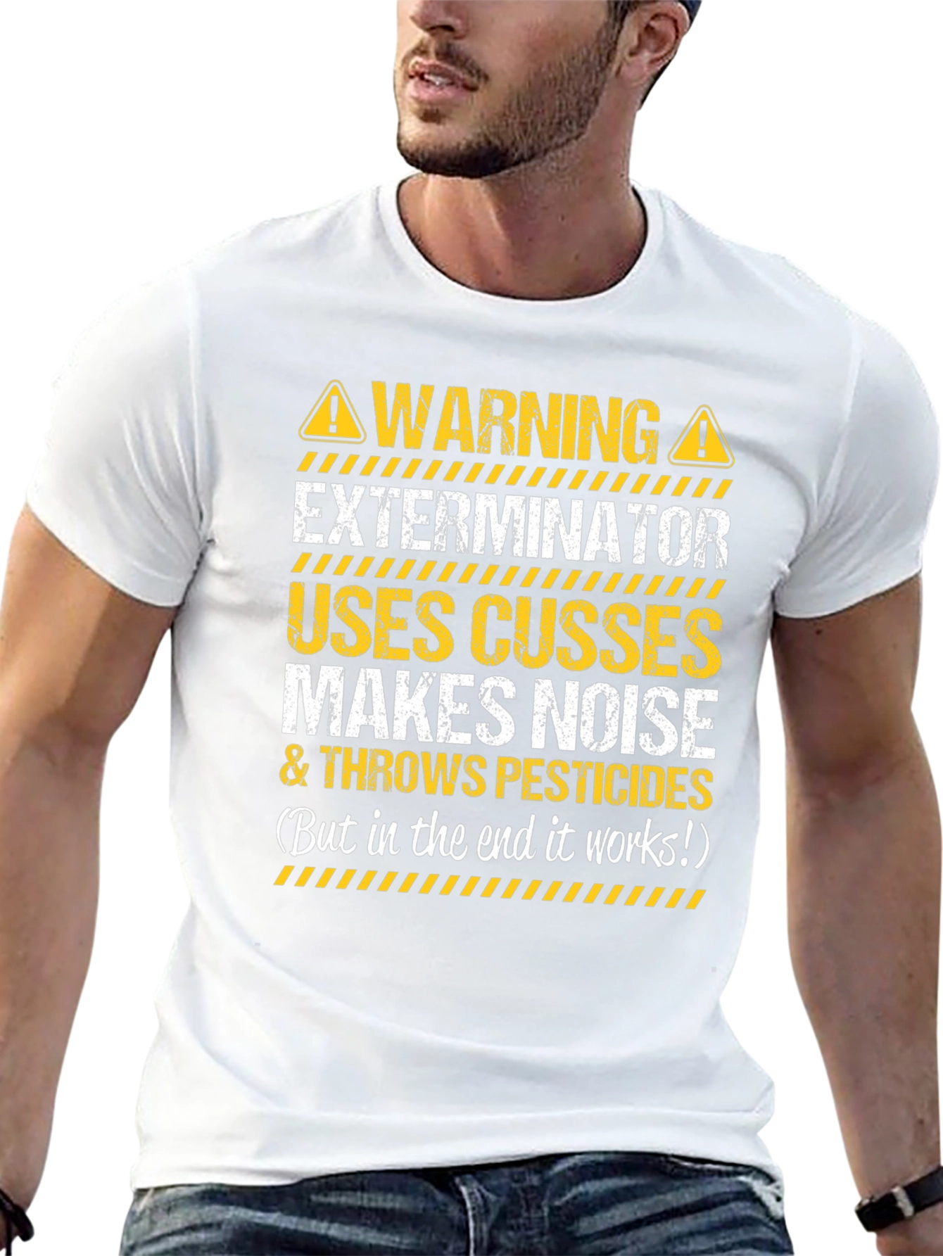 Warning Exterminator T-Shirt Funny Pest Control Tee