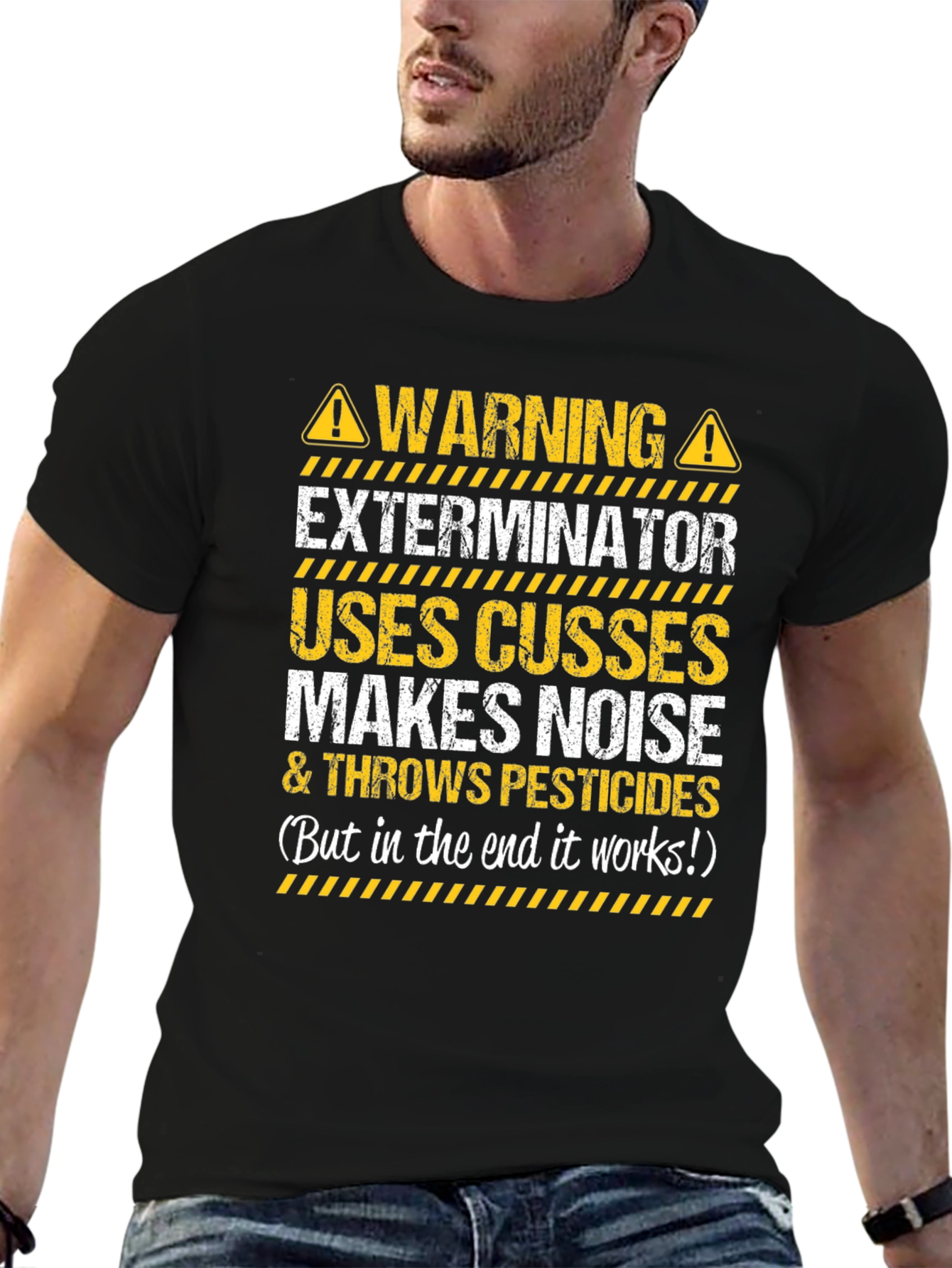 Warning Exterminator T-Shirt Funny Pest Control Tee
