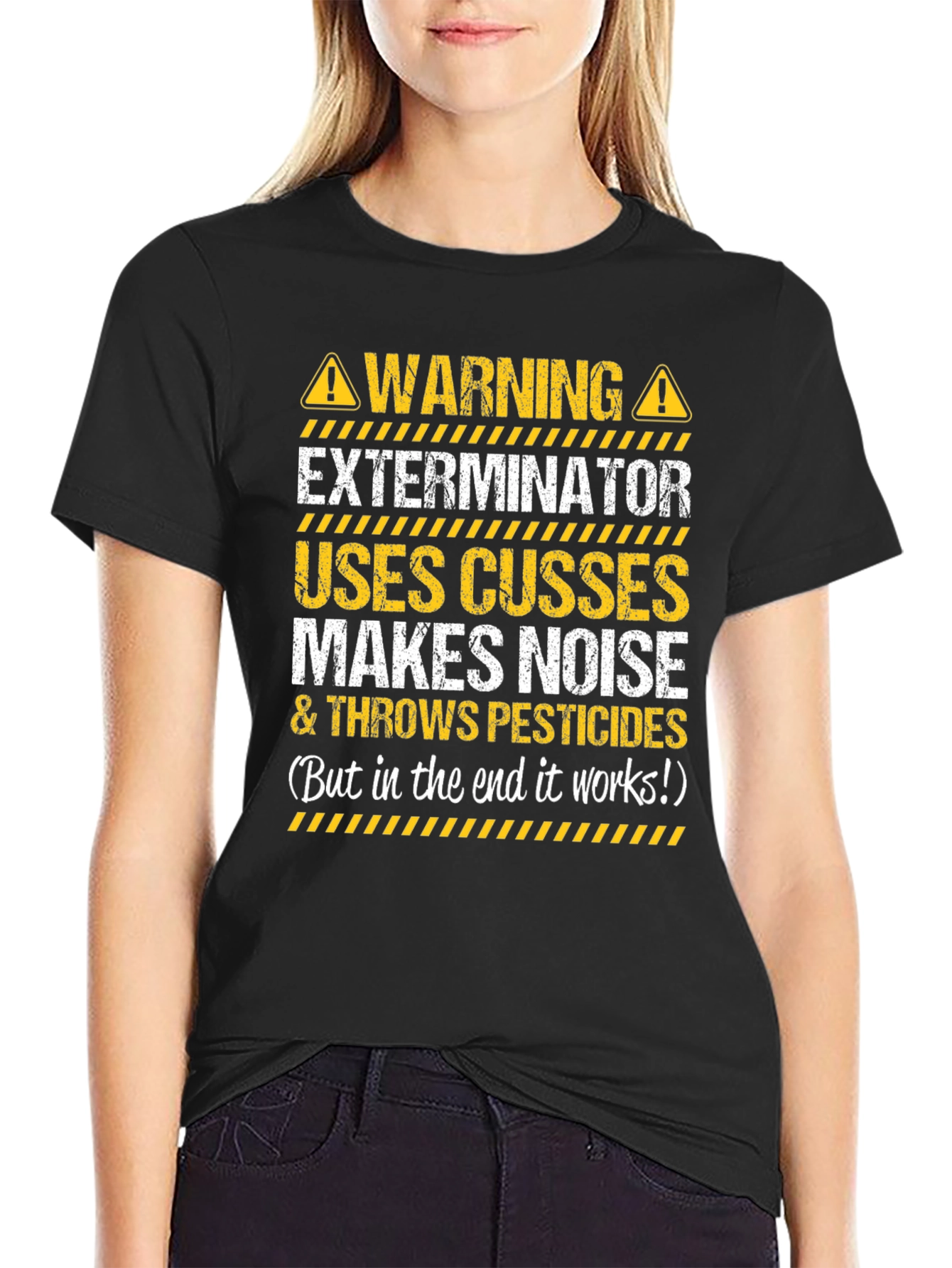 Warning Exterminator T-Shirt Funny Pest Control Tee