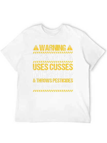Warning Exterminator T-Shirt Funny Pest Control Tee