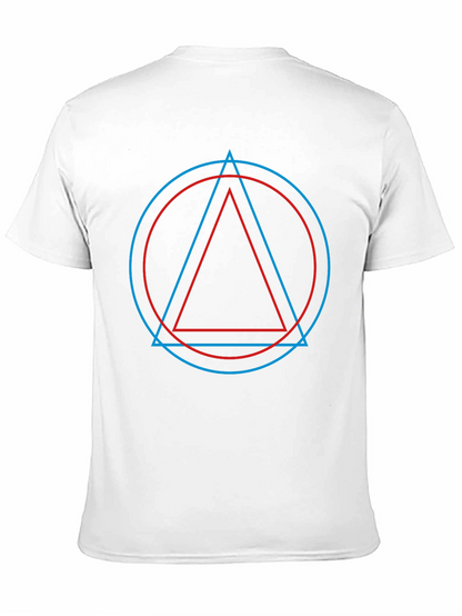 Geometric Print Mens Black T-Shirt