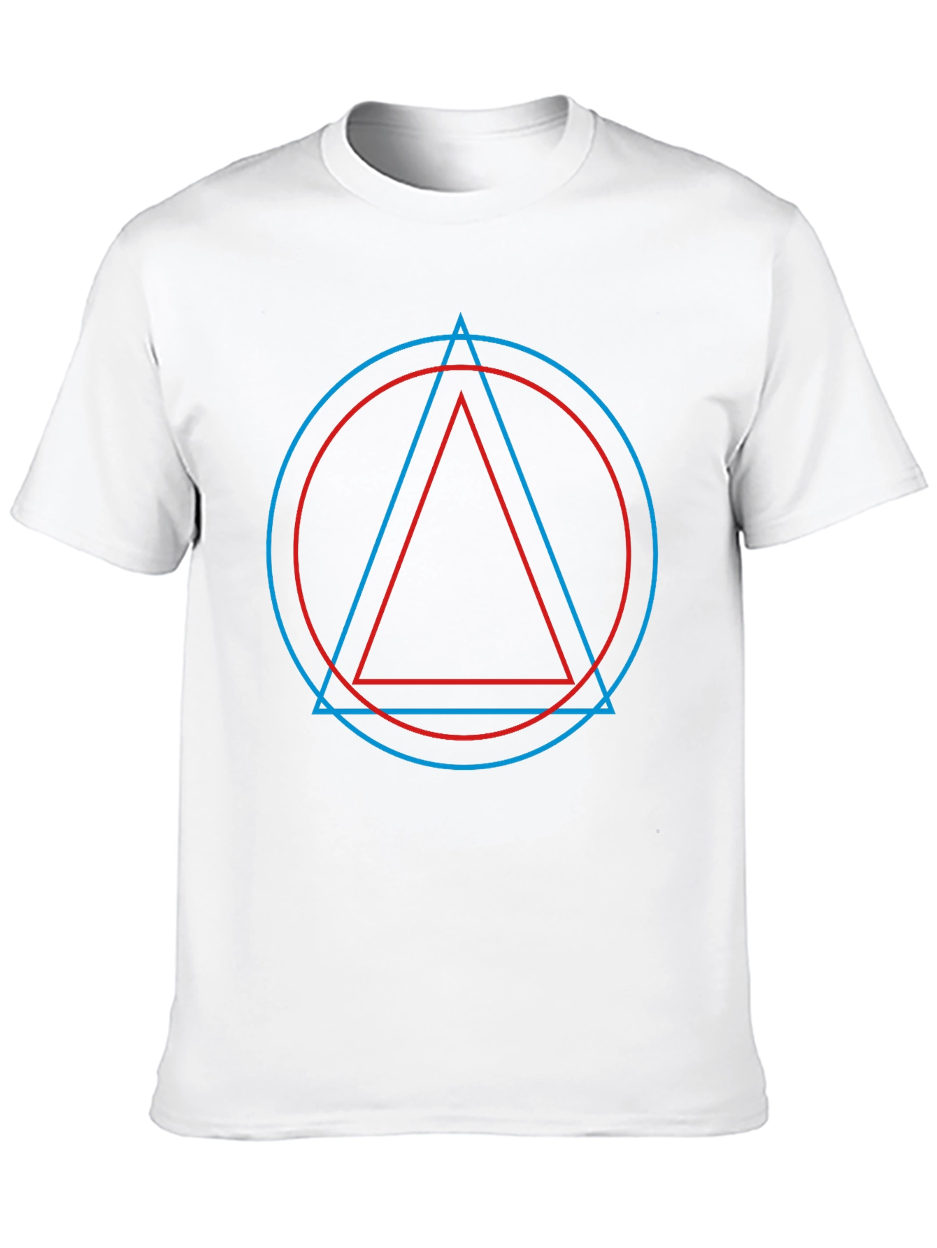 Geometric Print Mens Black T-Shirt