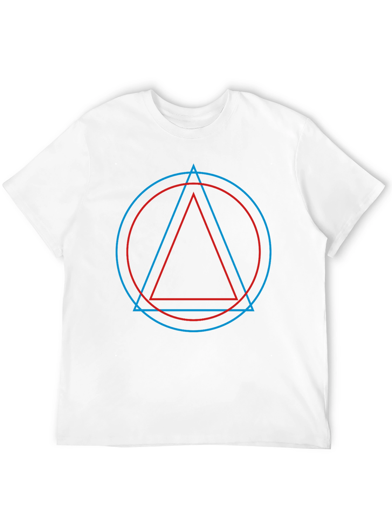 Geometric Print Mens Black T-Shirt