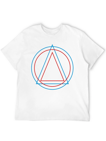 Geometric Print Mens Black T-Shirt