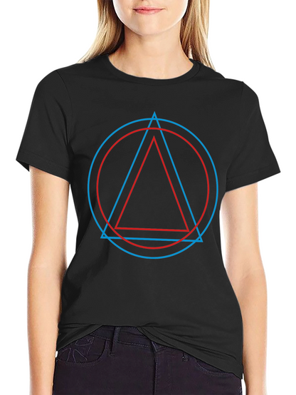 Geometric Print Mens Black T-Shirt