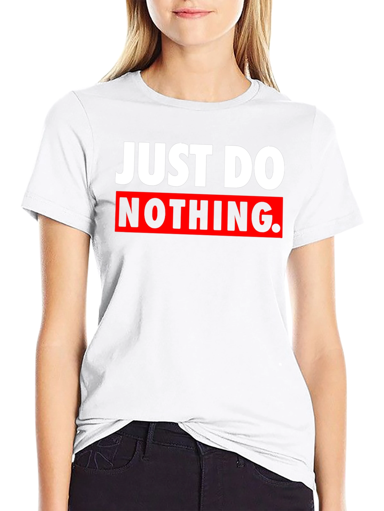 Just Do Nothing Graphic Tee - Sarcastic Black T-Shirt