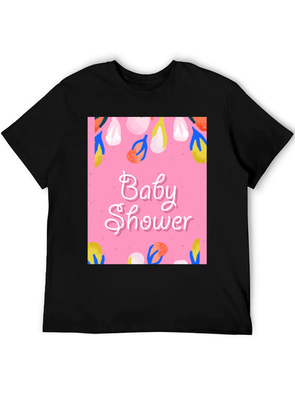 Baby Shower Graphic Tee - Stylish Celebration Apparel