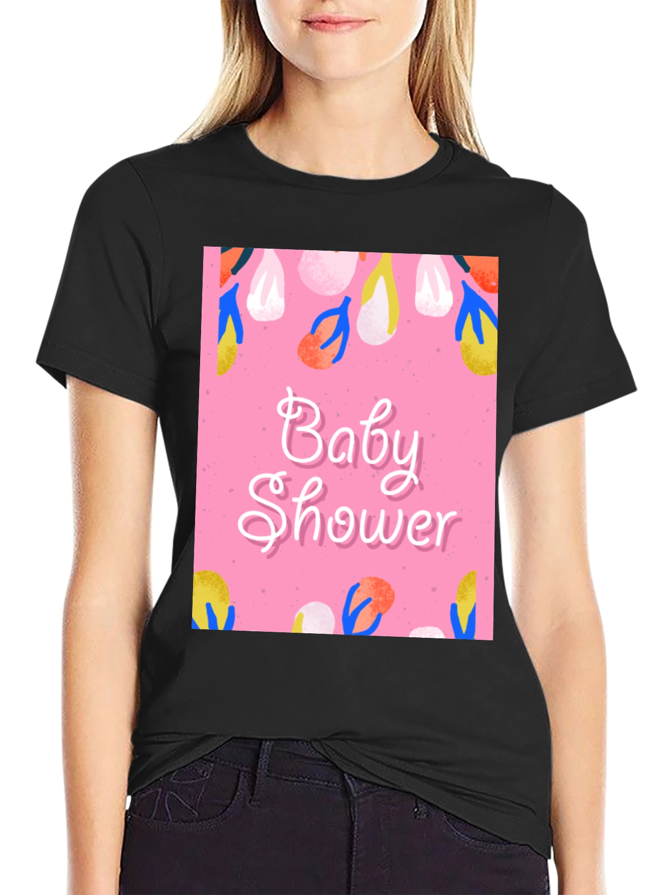 Baby Shower Graphic Tee - Stylish Celebration Apparel