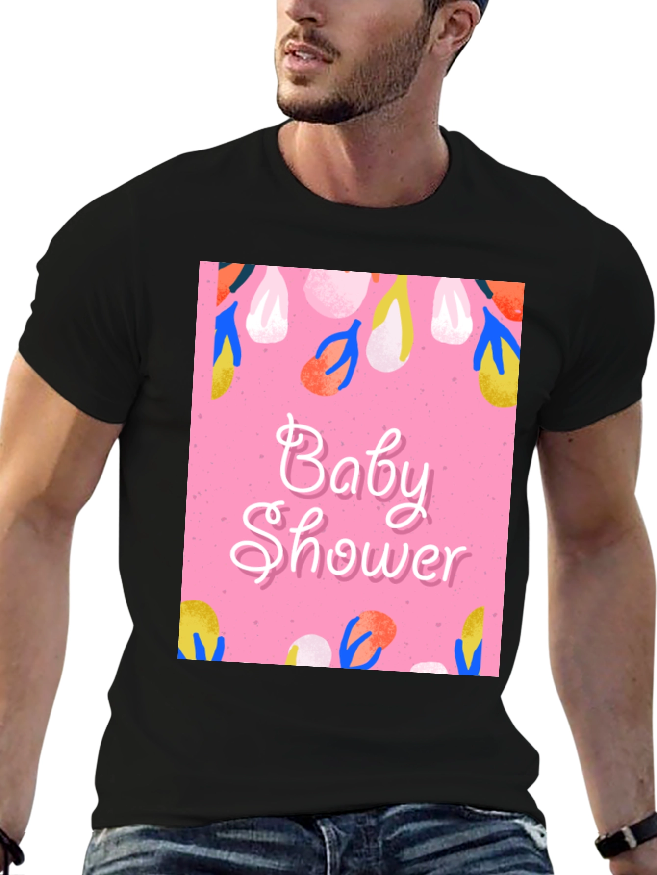 Baby Shower Graphic Tee - Stylish Celebration Apparel