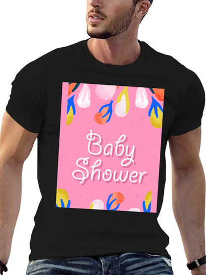 Baby Shower Graphic Tee - Stylish Celebration Apparel