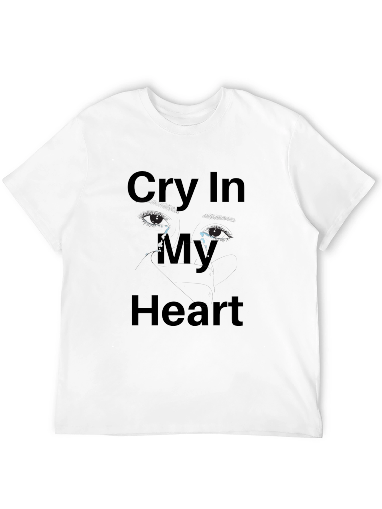 Cry In My Heart Graphic T-Shirt - Black