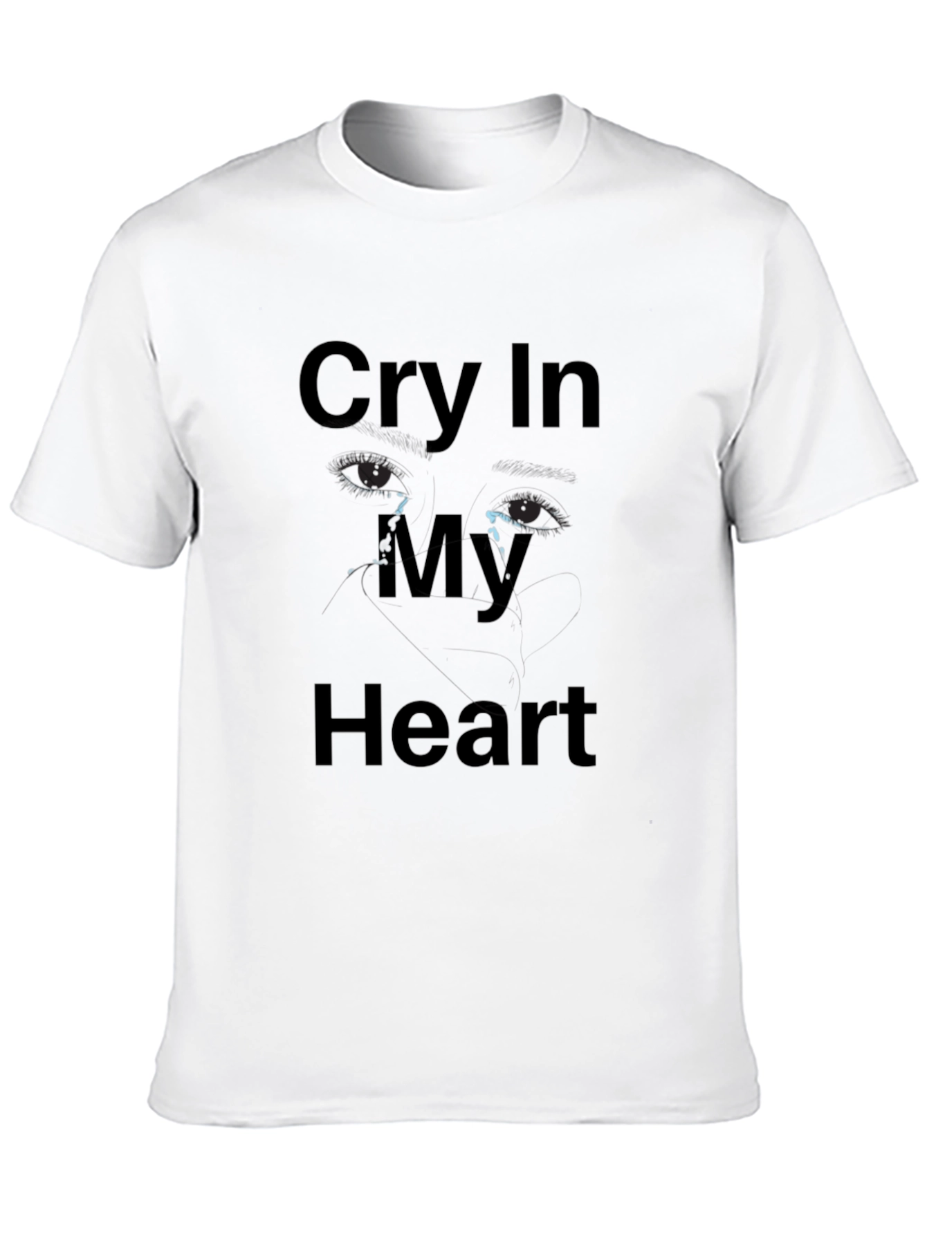 Cry In My Heart Graphic T-Shirt - Black