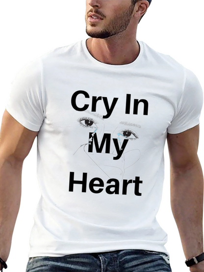 Cry In My Heart Graphic T-Shirt - Black