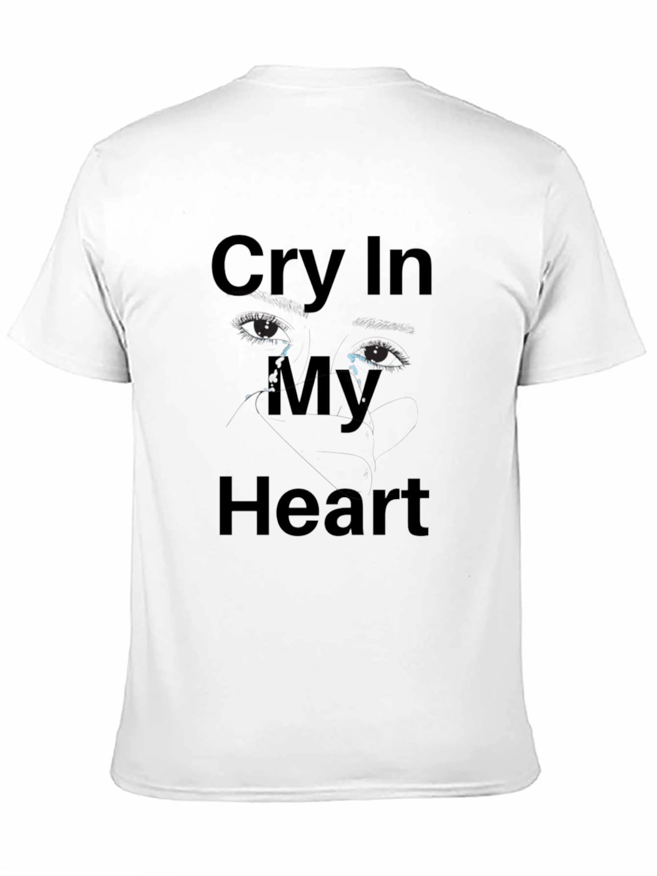 Cry In My Heart Graphic T-Shirt - Black