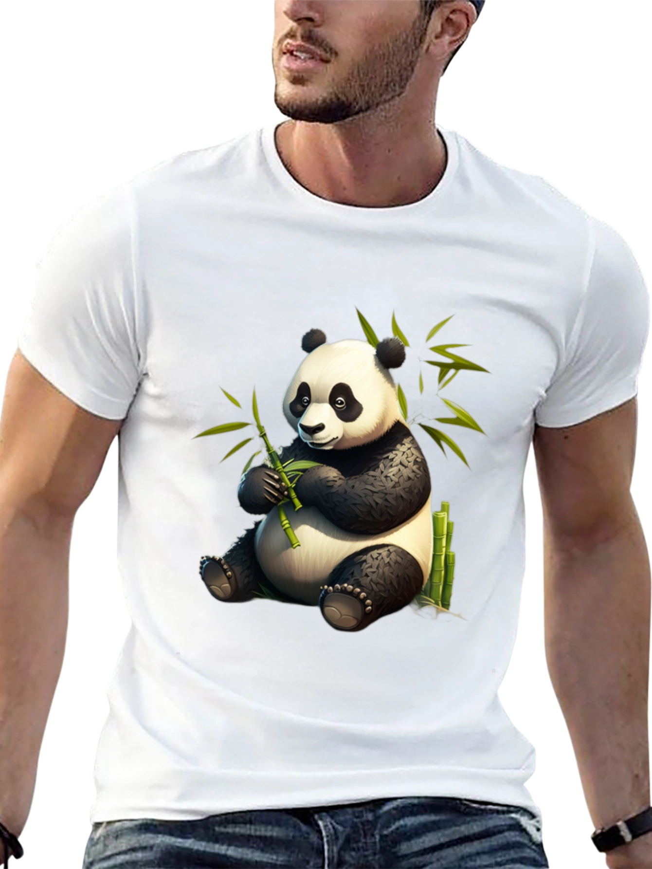 Panda Bamboo T-Shirt - Cute & Comfy Cotton Tee