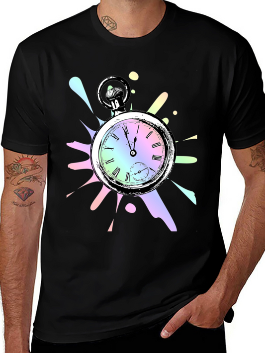 Pocket Watch Graphic Tee - Unique Design