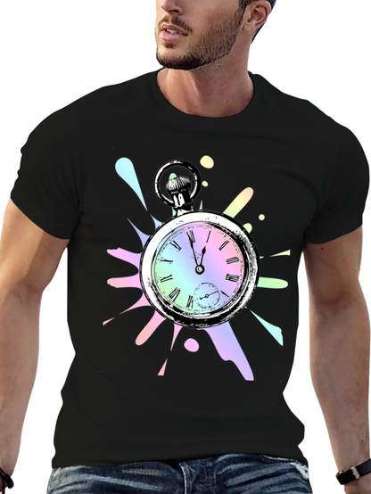 Pocket Watch Graphic Tee - Unique Design