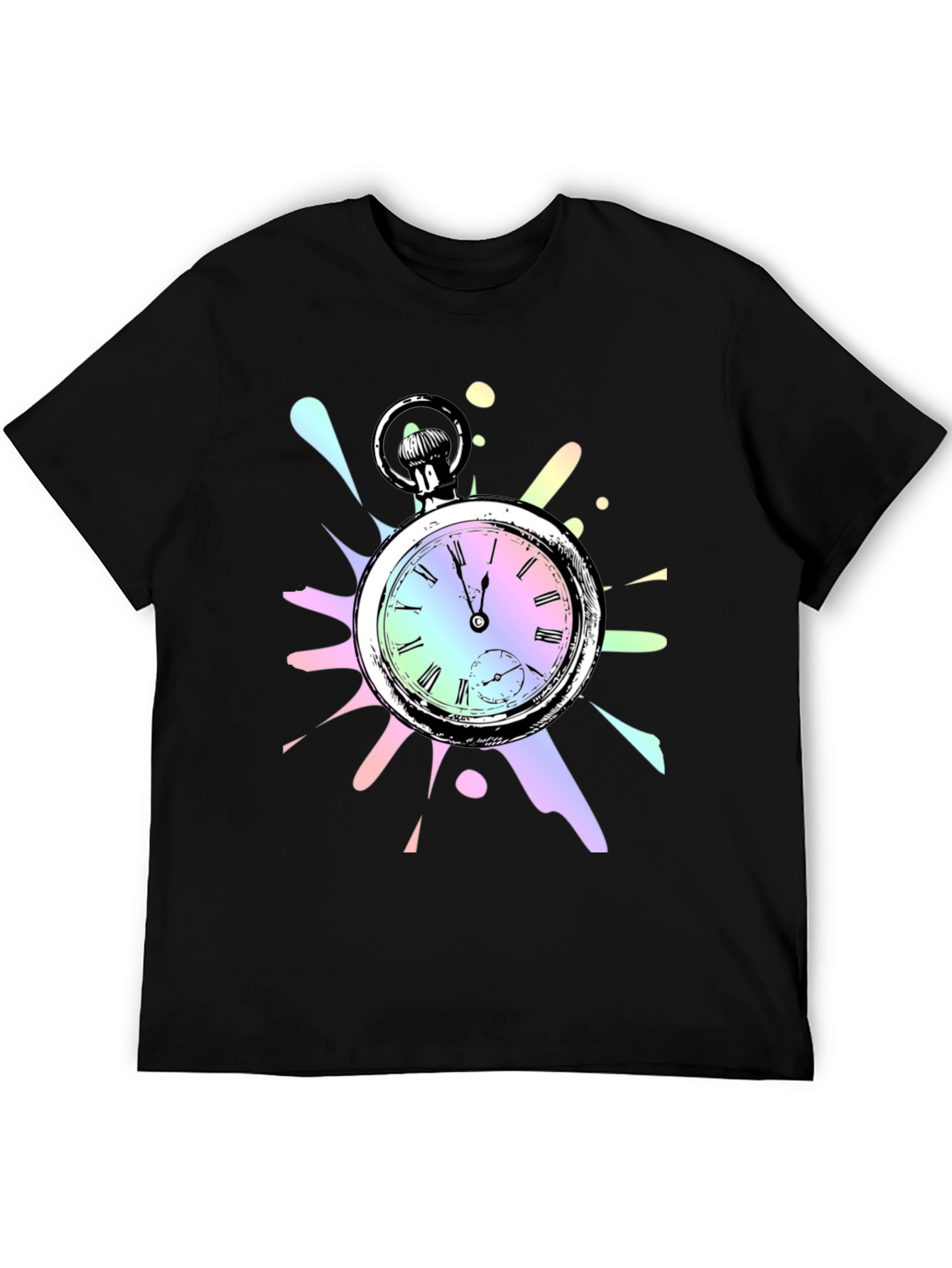Pocket Watch Graphic Tee - Unique Design