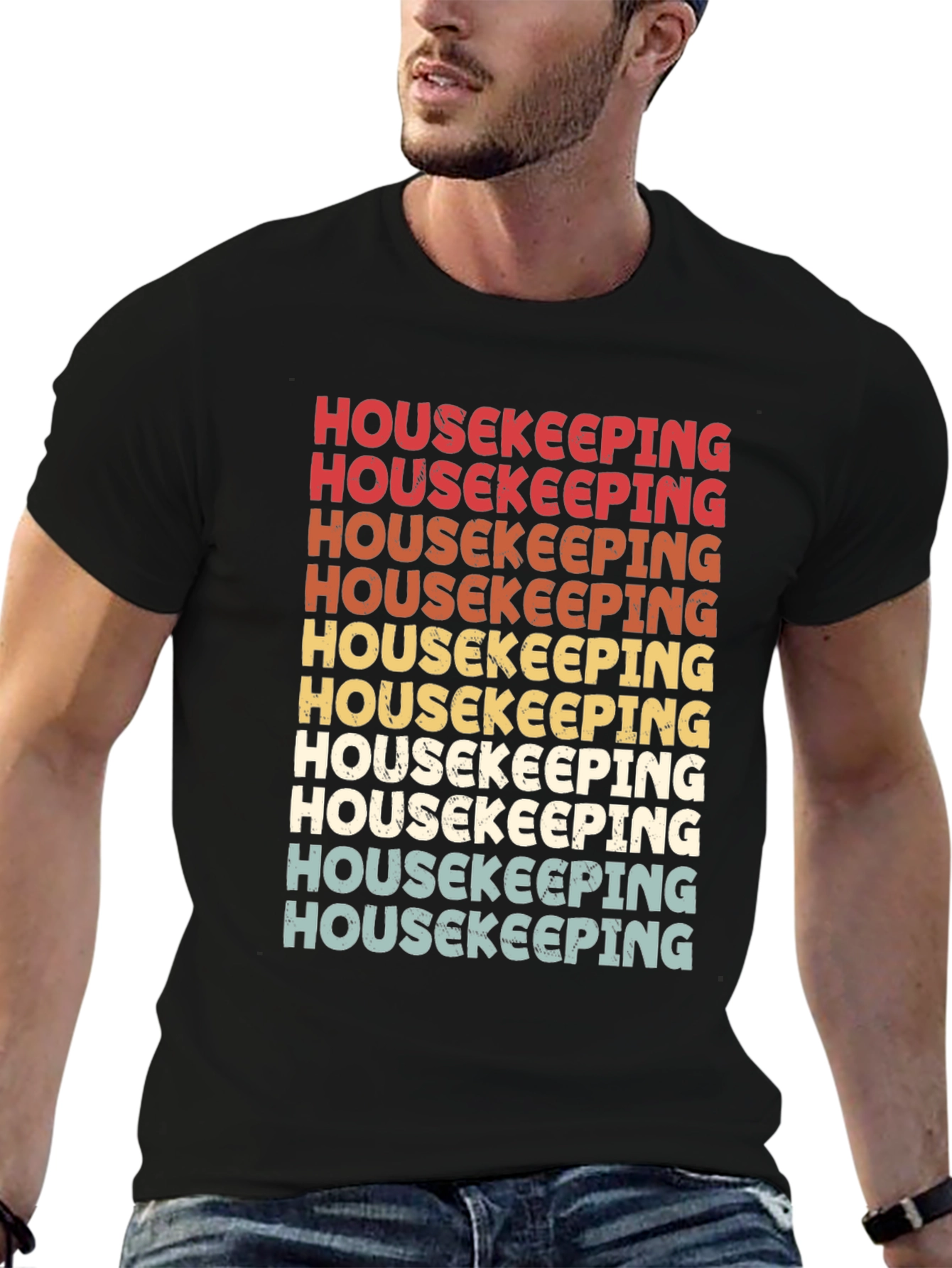 Housekeeping Retro T-Shirt - Cleaning Crew Appreciation Tee