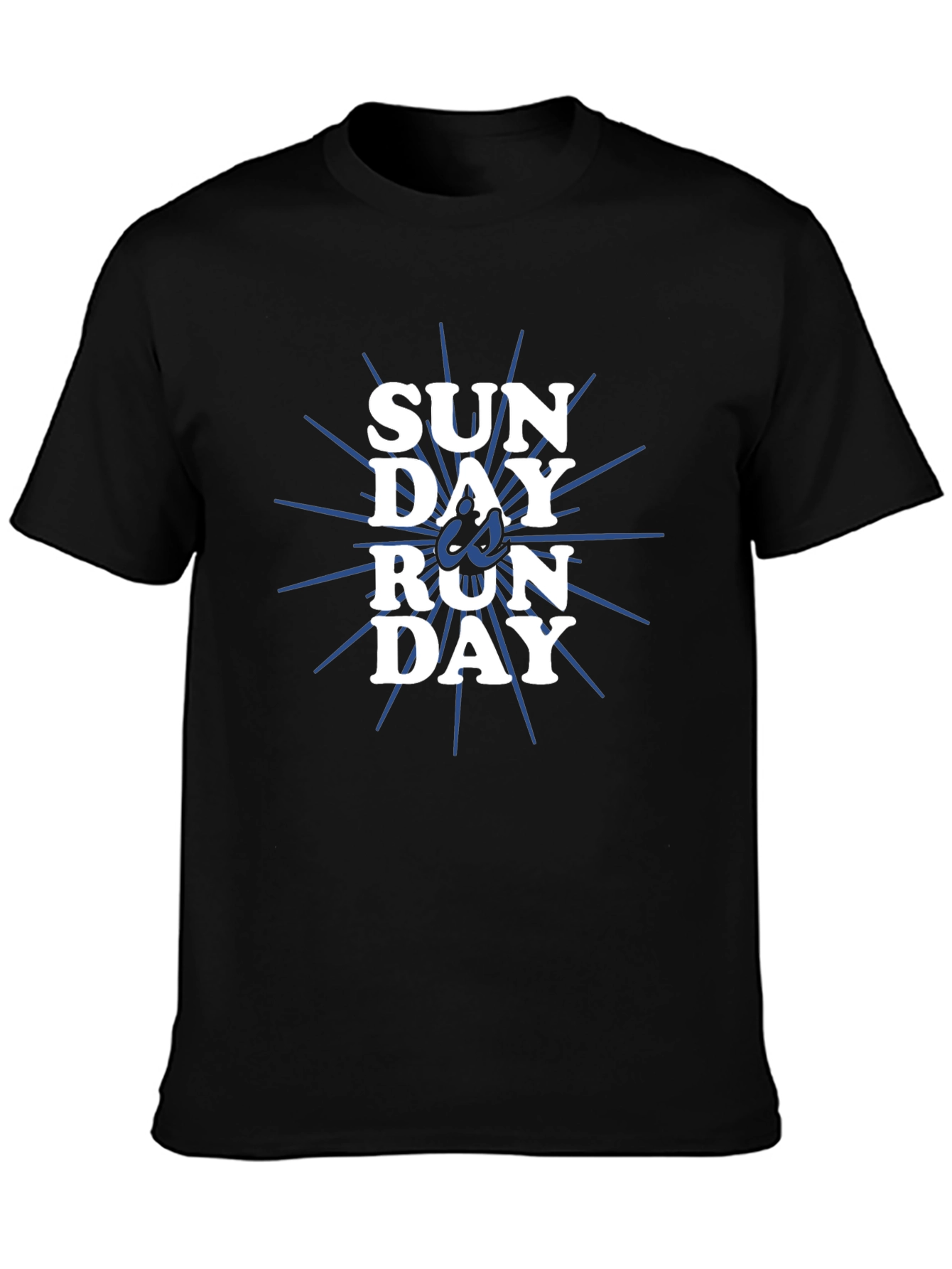 Sunday Run Day Graphic Tee - Black