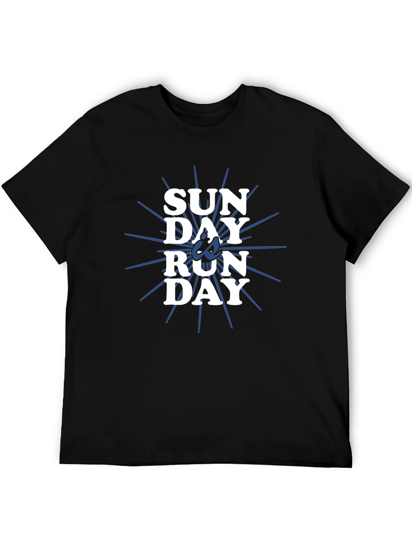 Sunday Run Day Graphic Tee - Black