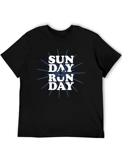 Sunday Run Day Graphic Tee - Black