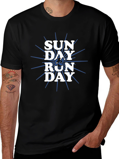 Sunday Run Day Graphic Tee - Black