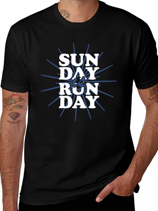 Sunday Run Day Graphic Tee - Black