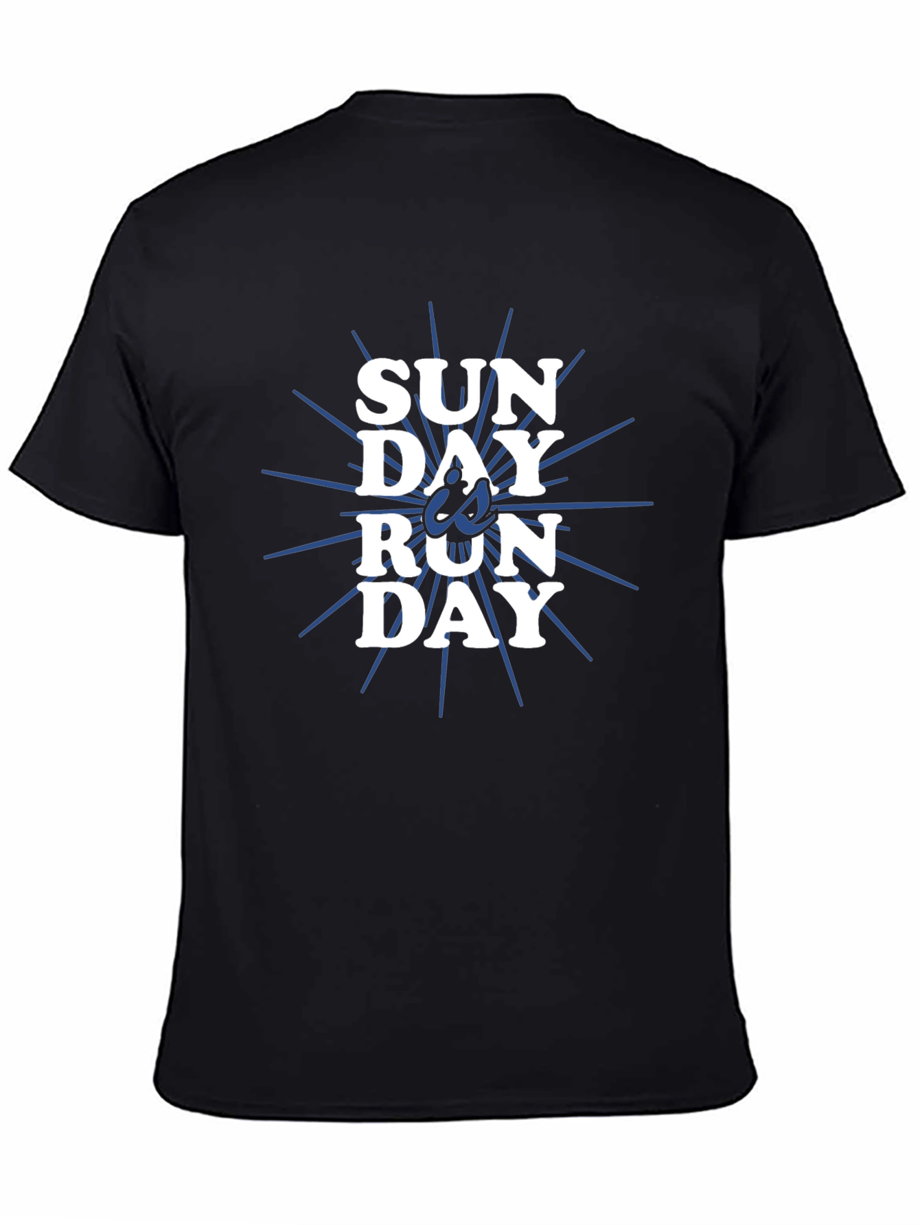 Sunday Run Day Graphic Tee - Black