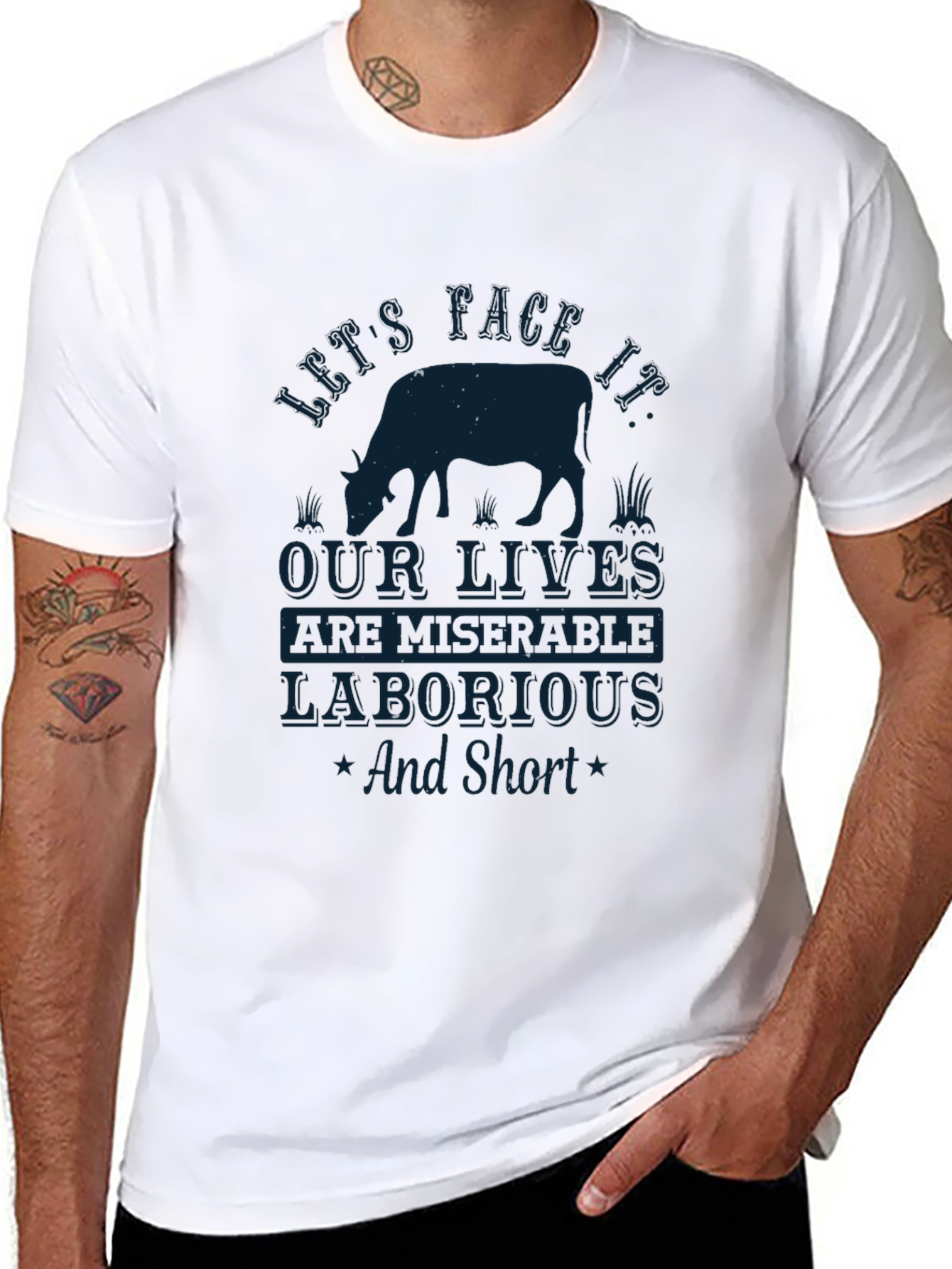 Cow Lives Black T-Shirt