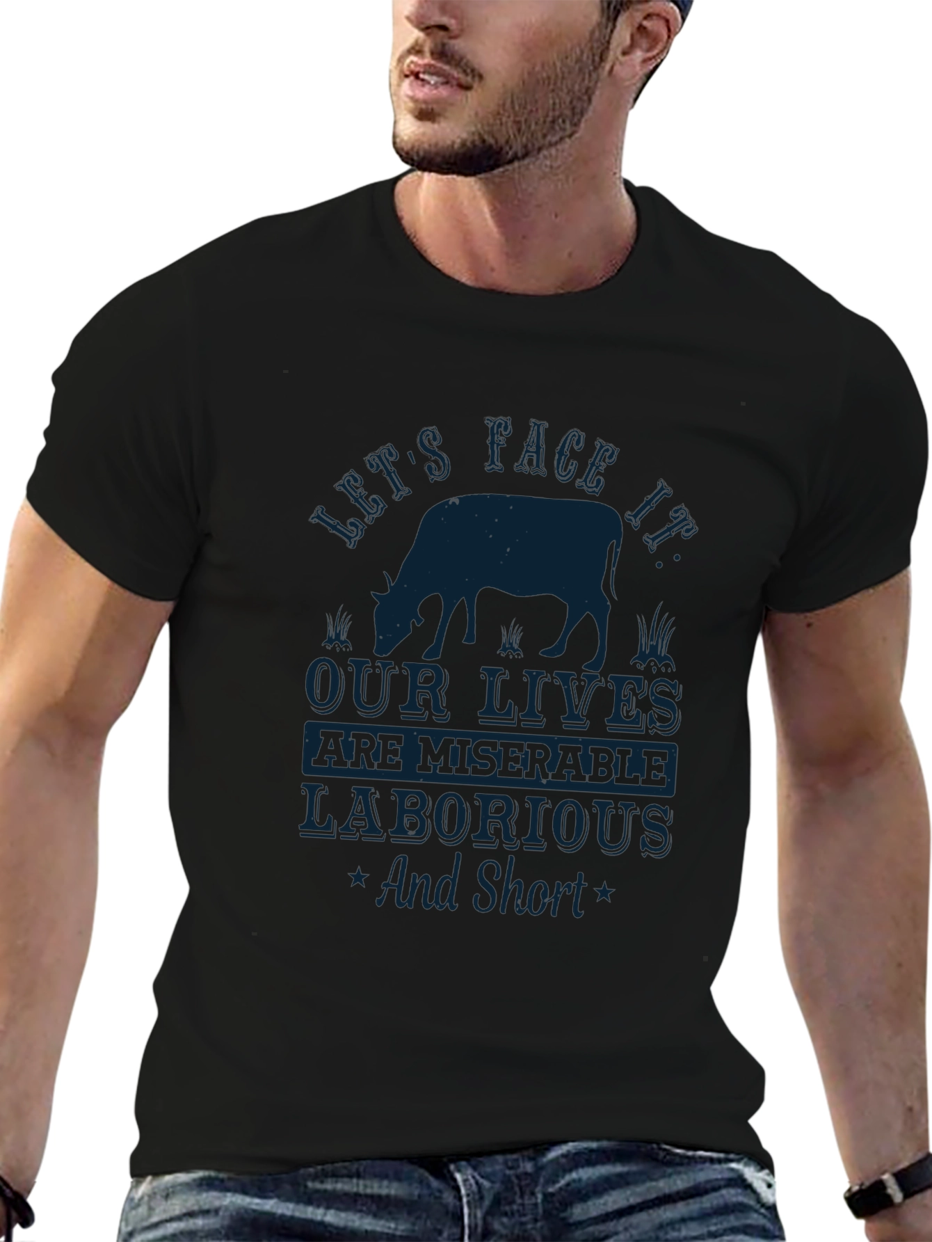 Cow Lives Black T-Shirt