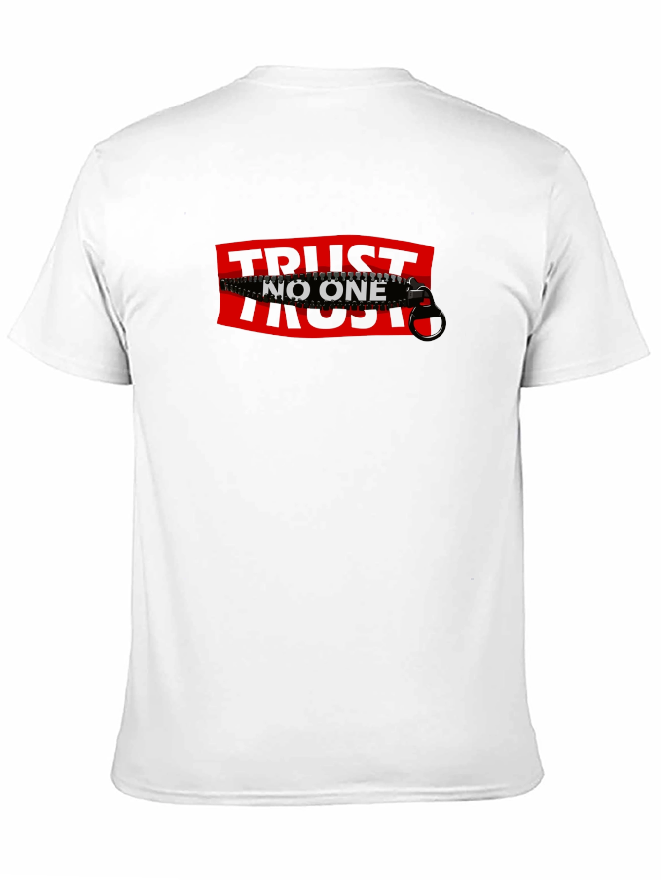 Trust No One Graphic Tee - Black Cotton T-Shirt